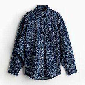 H&M Studio Collection Bouclé Denim Shirt Jacket
